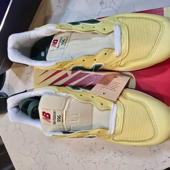 New Balance 996 Sulphur Forest Green Made in USA U996TD Sneaker Men Us 9.5 NEW - Picture 5 of 13